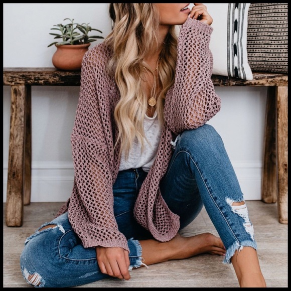 Transitional Open Knit Cardi - Picture 2 of 3